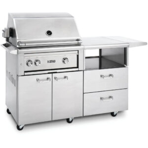 Lynx 30" All Prosear IR Grill with Rotisserie on Mobile Kitchen Cart