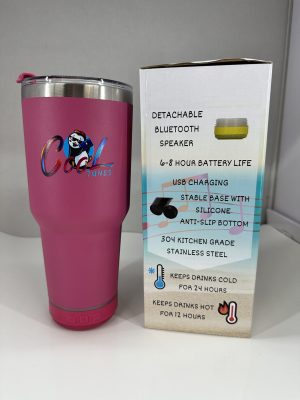 Cool tunes speaker tumbler 30oz pink color - image 3