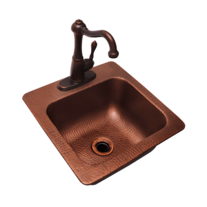 RCS Copper Drop-In Bar Sink with Faucet - Image 5