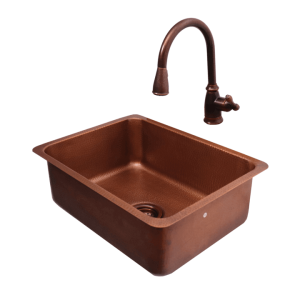 Rcs copper undermount sink with faucet - image 4