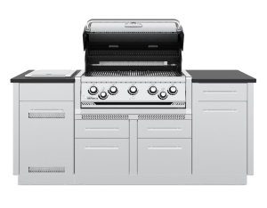 Broil king imperial s 590i 5-burner natural gas grill center with rotisserie, & side burner - stainless steel - image 3