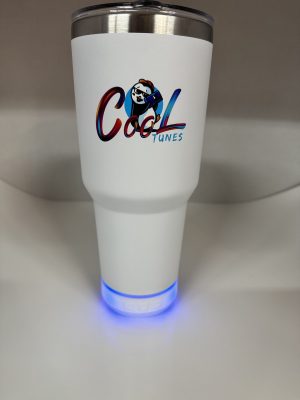 Cool tunes speaker tumbler 30oz white color