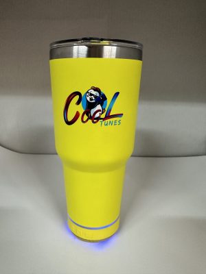 Cool tunes speaker tumbler 30oz yellow color