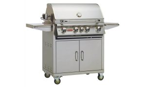 Bull 30" angus 4 burner grill w/ rotisserie on cart - image 2