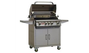 Bull 30" angus 4 burner grill w/ rotisserie on cart