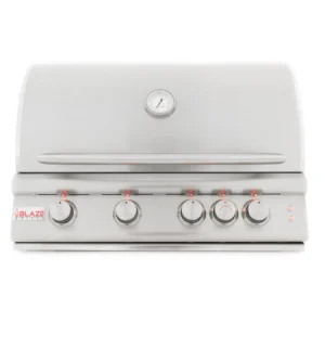 Blaze 40-inch 5-burner lte gas grill with rear burner and built-in lighting system