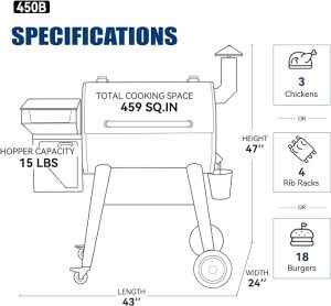 Pioneer 450b 459 sq. In. Cooking area - image 5