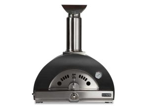 30" hybrid multi-fuel pizza oven, ceramic cooking bricks, temps up to 1,000 degrees - matte black, natural gas,  4 pc tool kit included