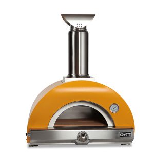 30" Hybrid Multi-Fuel Pizza Oven, Ceramic Cooking Bricks, Temps up to 1,000 Degrees - Yellow, Natural Gas,  4 pc tool kit included
