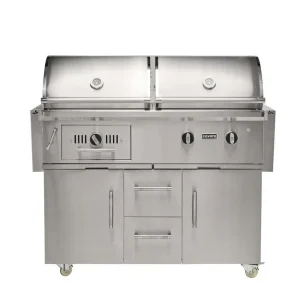 50" Hybrid Built-In Gas & Charcoal Grill; Natural Gas