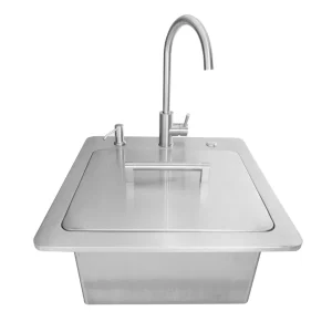 21" Sink w/ Drain, Faucet & Soap Dispenser
