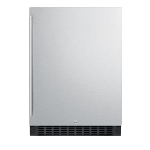 Summit 24-Inch 4.6 Cu. Ft. Outdoor Rated Compact Refrigerator - Stainless Steel / Black Cabinet