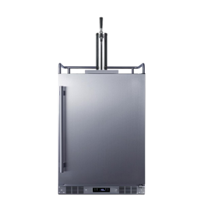 Summit Commercial Outdoor Rated Single Tap Beer Dispenser / Kegerator w/ Shelves
