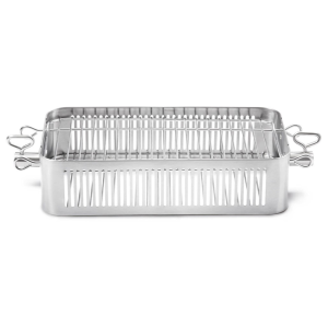 Adjustable Stainless Steel Rotisserie Basket