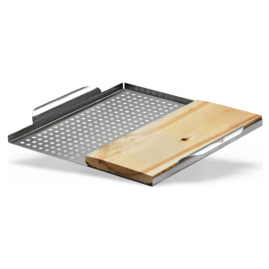 Stainless Steel Multi-functional Topper with Cedar Plank