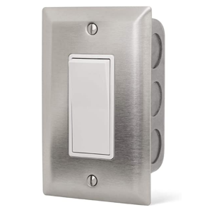 Infratech Flush Mount On / Off Switch with Stainless Steel Wall Plate and Gang Box