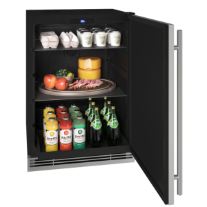 Solid Refrigerator 24" Reversible Hinge Stainless Solid 115v