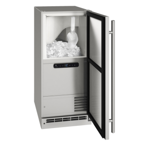 Outdoor Clear Ice Machine 15" Pump Reversible Hinge Stainless 115v