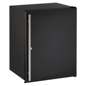 Solid Refrigerator 24" Lock Reversible Hinge Black 115v