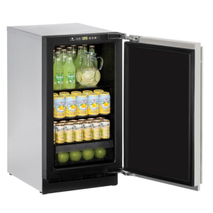 Solid Refrigerator 18" Reversible Hinge Stainless 115v