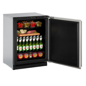 Solid Refrigerator 24" Reversible Hinge Stainless 115v