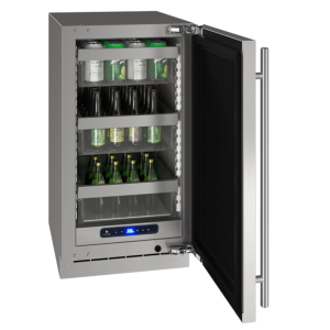 Solid Refrigerator 18" Reversible Hinge Stainless 115v