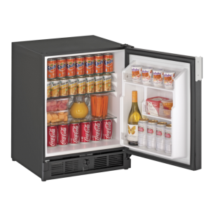 Solid Refrigerator 21" Reversible Hinge Black 115v