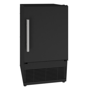 Ice Maker 15" Reversible Hinge Black Solid 115v