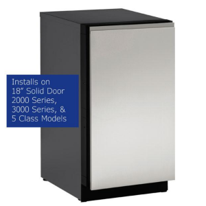 Stainless Handleless Panel 18" Solid - Euro Style