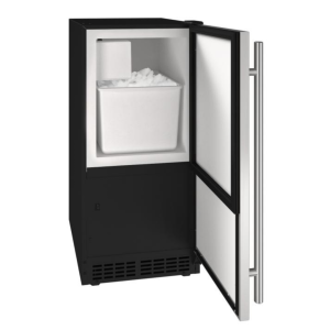Ice Maker 15" Reversible Hinge Stainless Solid 115v