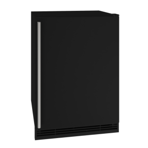 Solid Refrigerator 24" Reversible Hinge Black Solid 115v