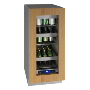 Glass Refrigerator 15" Reversible Hinge Integrated 115v