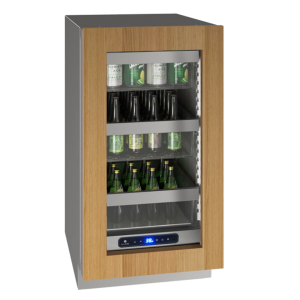 Glass Refrigerator 18" Reversible Hinge Integrated 115v