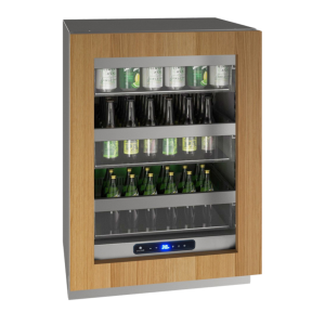 Glass Refrigerator 24" Reversible Hinge Integrated 115v