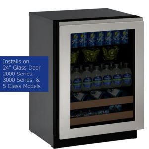 Stainless Handleless Panel 24" Frame - Euro Style