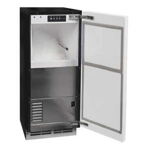 Nugget Ice 15” Pump, Concealed Soft Close Articulating Reversible Hinge, 20 minute clean cycle, Integrated Solid 115v