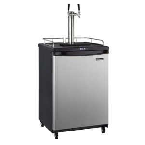 Kegco 24" Wide Dual Tap Stainless Steel Commercial/Residential Digital Kegerator