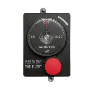 Mechanical Timer with Manual Emergency Shut-Off - 1 Hour Countdown Timer