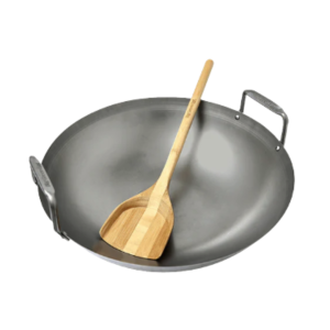 Carbon Steel Grill Wok w/ Bamboo Spatula