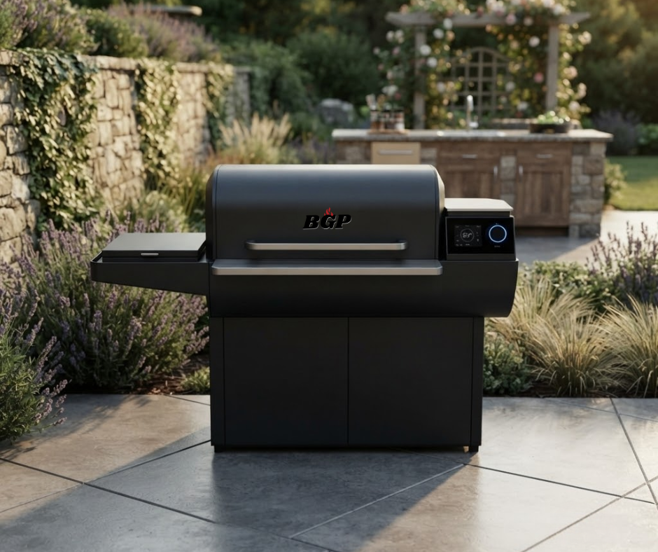 Wood pellet grill, 1500 sq.in cooking area from BBQ Grill People in Magnolia, Texas. best pellet grills in texas.