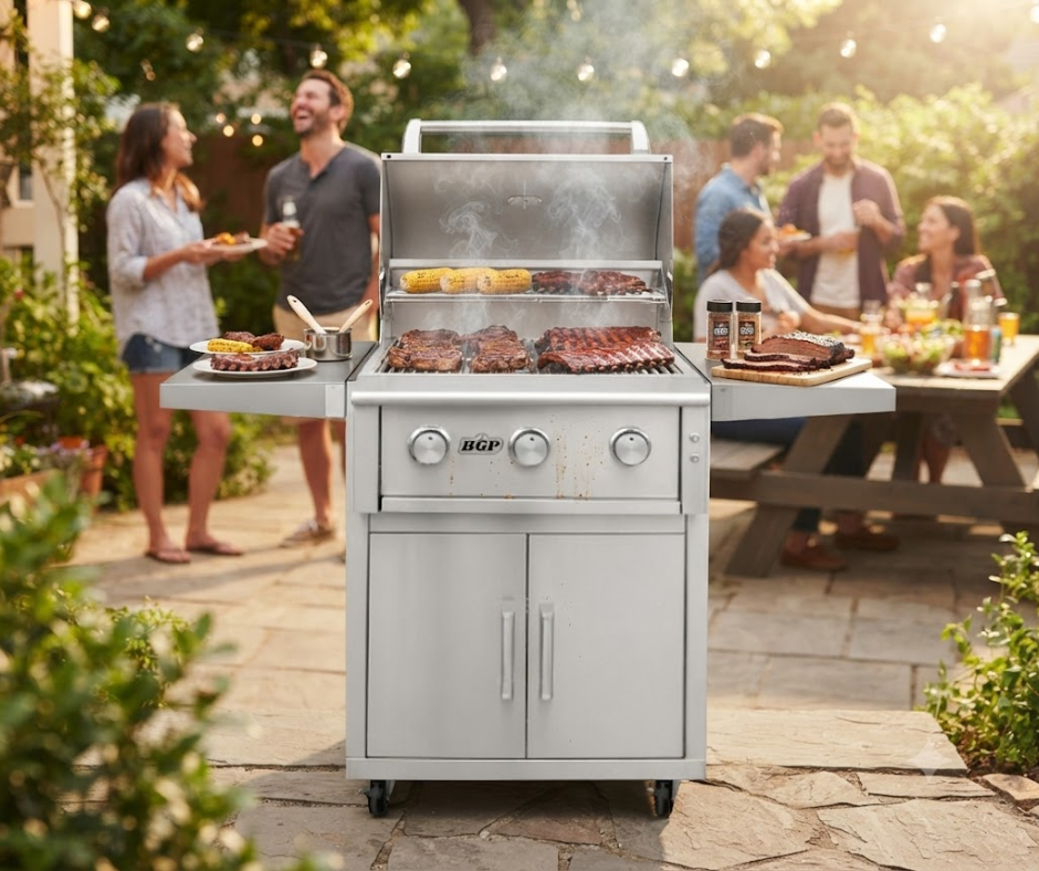 25" 3 Freestanding Main Burners w/ LED knob light - Gas Grill - Image 4